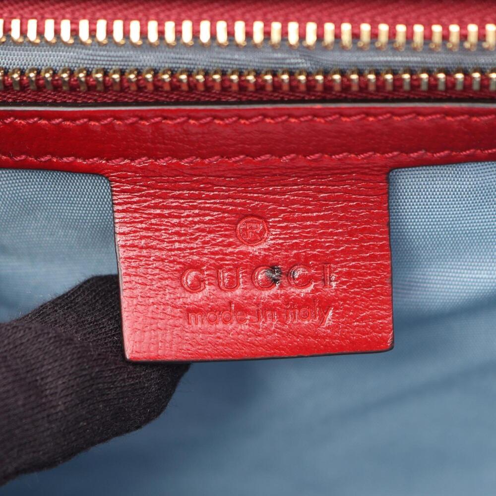 GUCCI Red Leather Shoulder Bag - Picture 4 of 11